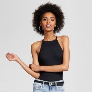 Ribbed Black Bodysuit - NWT